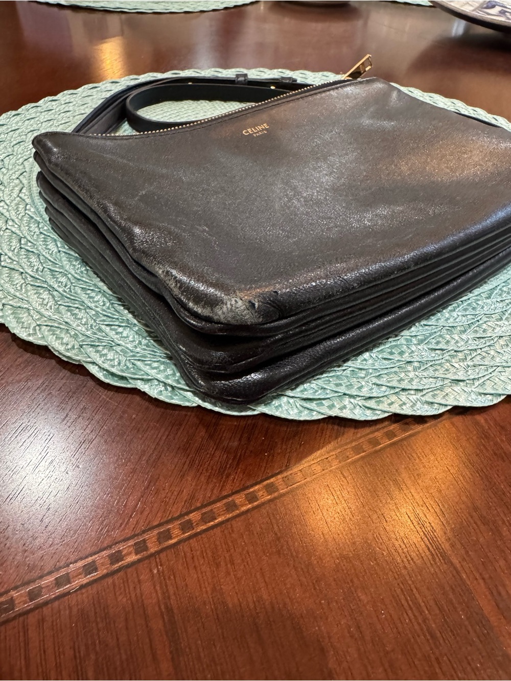 Celine Black Leather Trio Bag - Picture 2 of 8